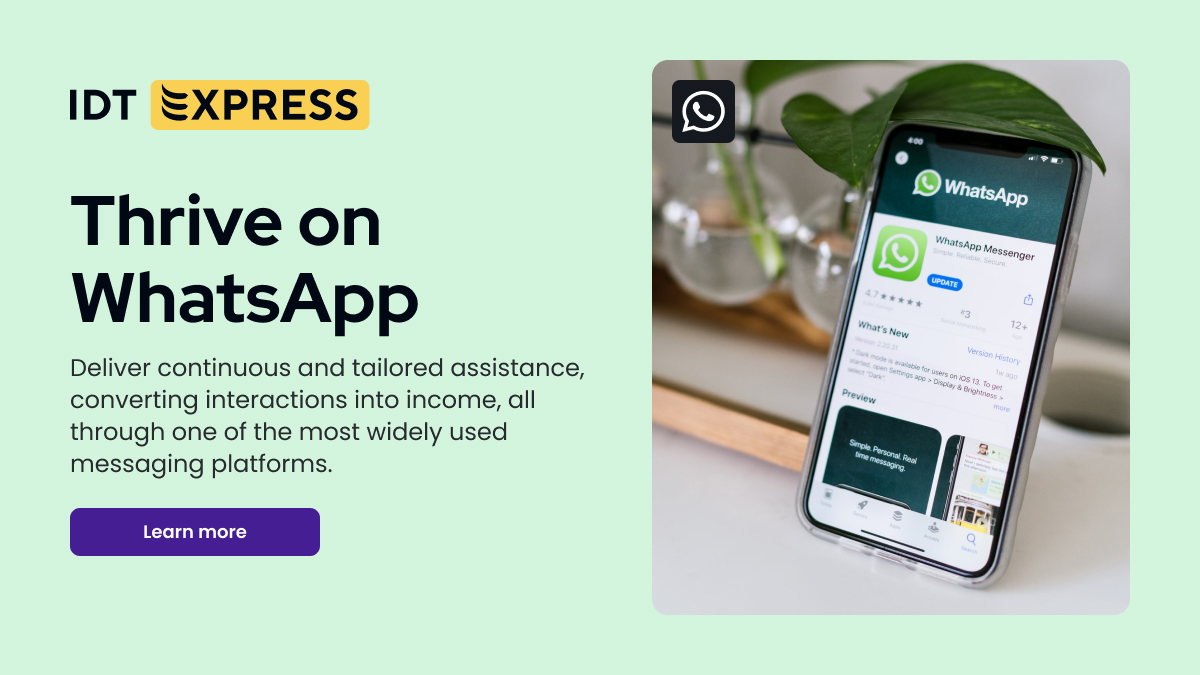 Бизнес-платформа WhatsApp — IDT Express